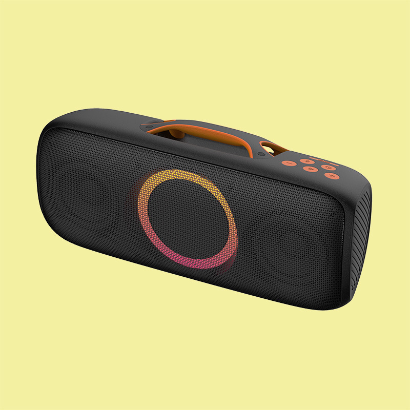 검은색 방수 야외 파티 스피커 40W 드라이버 배터리 전원 7.2V 2500mAh 용량 IPX4